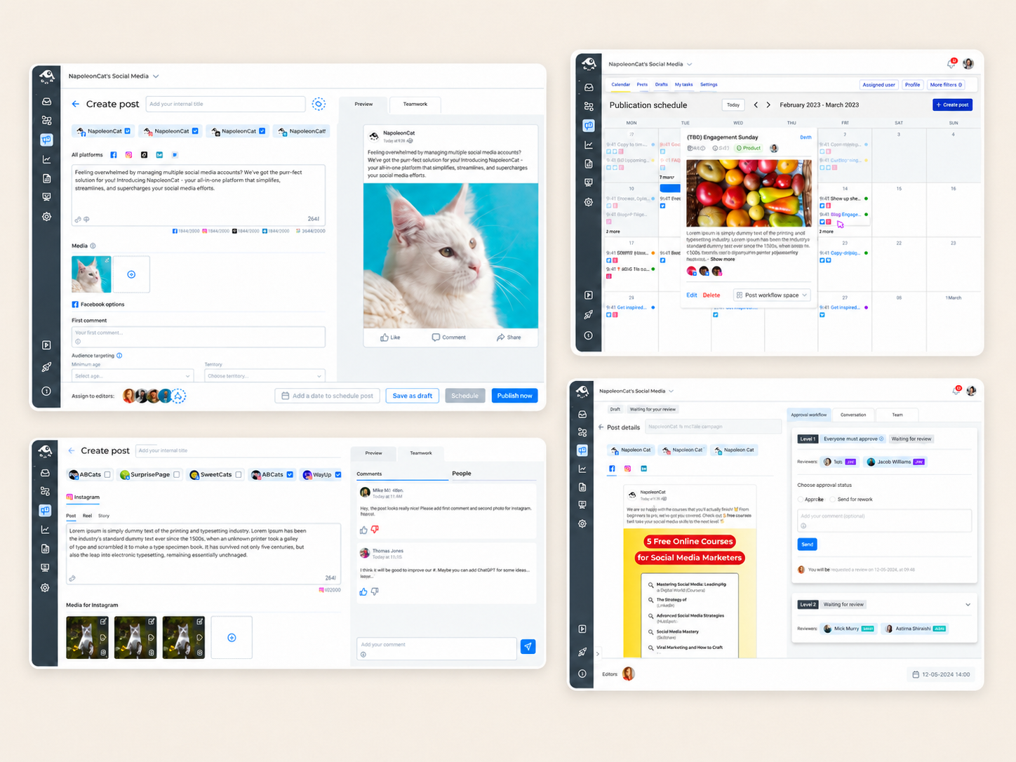 Redesigned publishing workflow screens