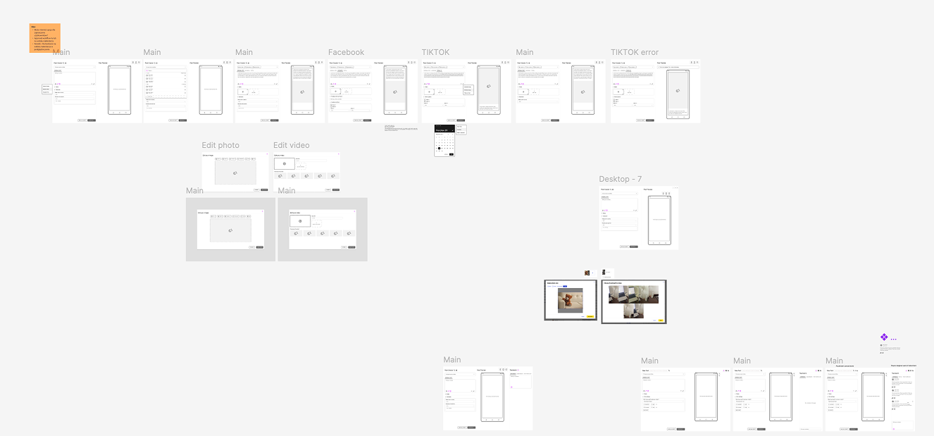 Wireframes and interface explorations for Inbox structures